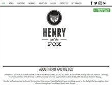 Tablet Screenshot of henryandthefox.com.au